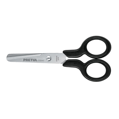 Tijera 4-1/2" escolar, punta roma, acero inoxidable, PRETUL